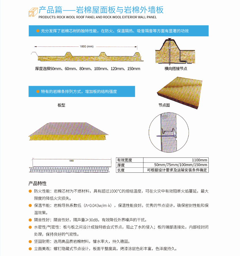岩棉屋面板和岩棉外墙板
